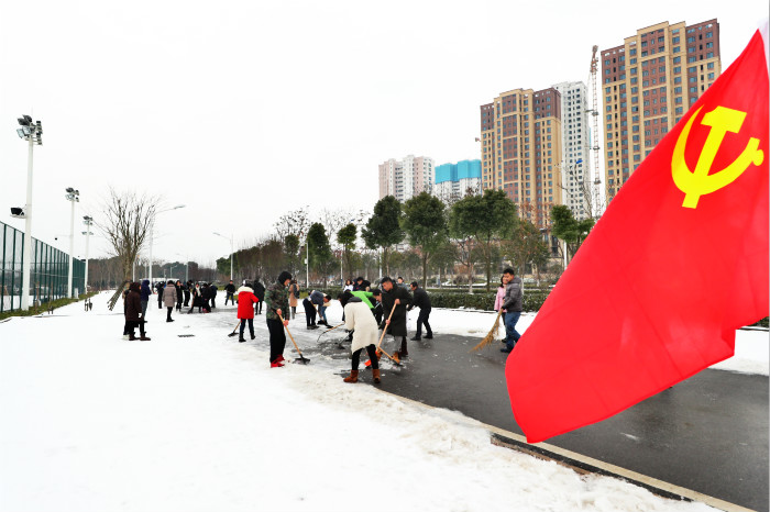 一場雪，體育中心美得不要不要的</br>但最美的風景還是他們(圖7)