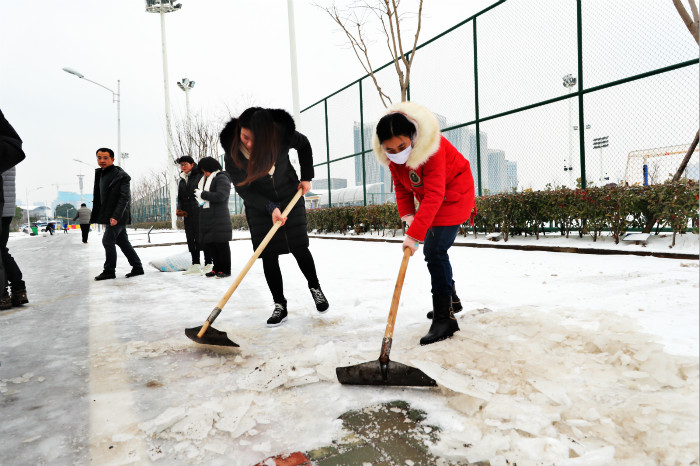 一場雪，體育中心美得不要不要的</br>但最美的風景還是他們(圖9)